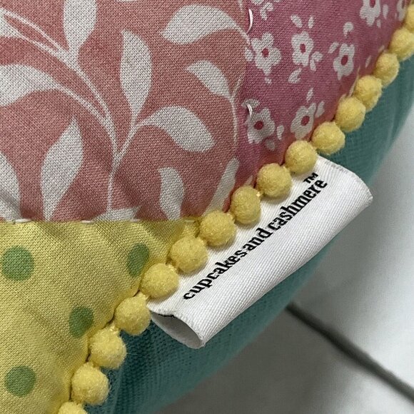 Cupcakes and Cashmere Throw Pillow Patchwork Bunny Easter Country Cottagecore - Picture 5 of 8